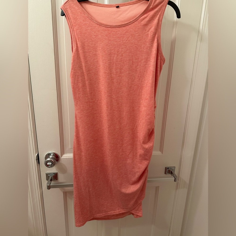 Cute Peach Midi Dress
